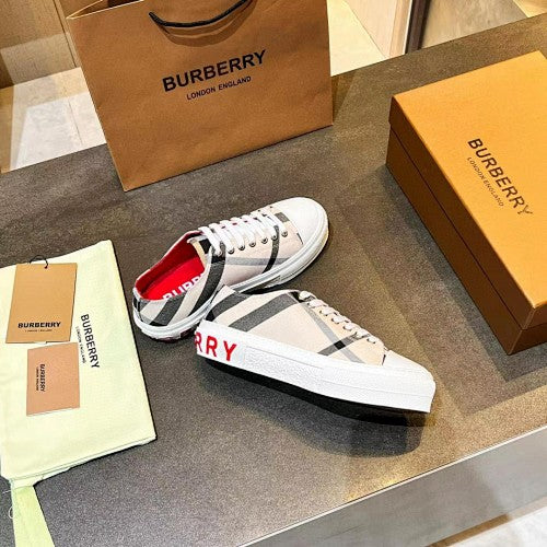 Burberry Check Low-Top Platform Sneakers