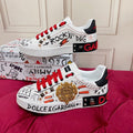 Dolce & Gabbana Portofino Graffiti Crest Low-Top Sneakers