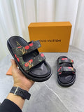 Louis Vuitton LV Trainer/Pool-Style Double-Strap Slide Sandals