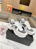 Chanel CC Tweed & Leather Chunky Low-Top Sneakers