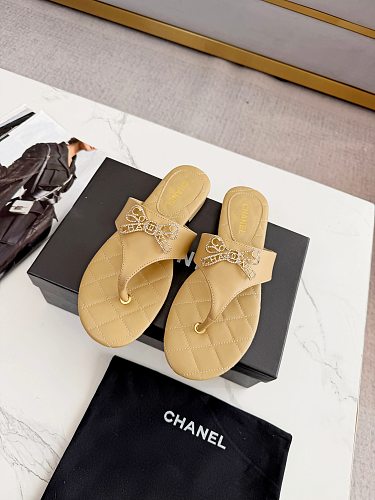 Chanel Quilted Thong Sandals