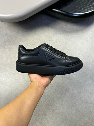 Prada Downtown Leather Platform Sneakers