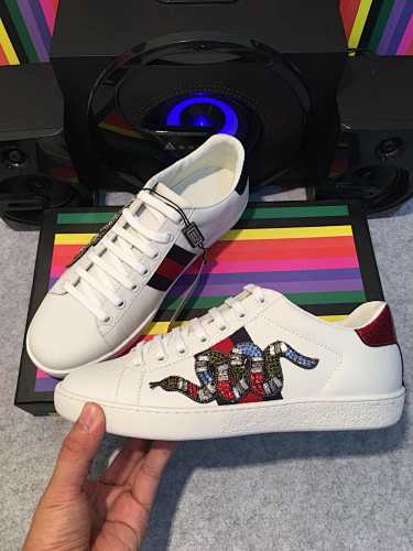 Gucci Ace Embellished Snake Sneakers