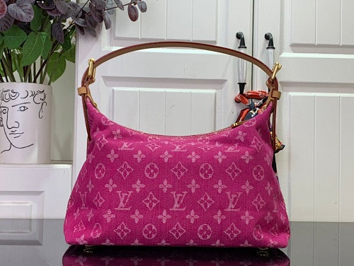 Louis Vuitton Baggy PM Monogram Denim Fuchsia