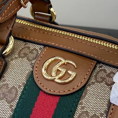 Gucci GG Canvas Web Boston Bag / Top Handle Bag