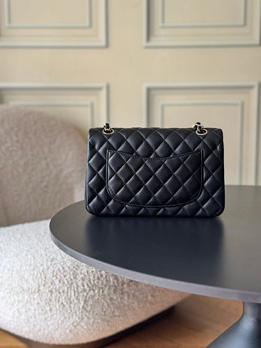 Chanel Classic 11.12 Flap Bag in Black Quilted Lambskin