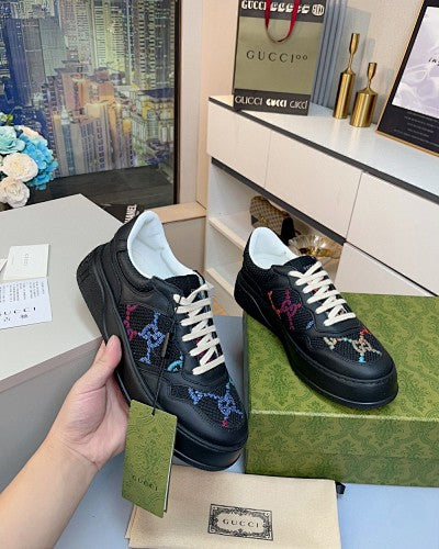 Gucci GG Multicolor Embroidered Platform Sneakers