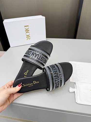 Dior Dway Heeled Slide Sandals