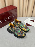 Gucci Multicolor Tapestry Print Chunky Platform Sneakers