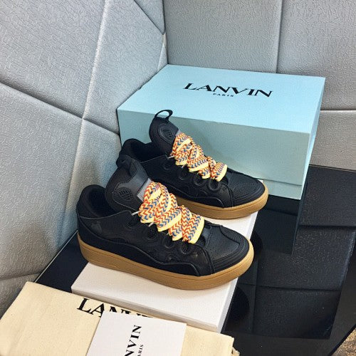 Lanvin Curb Sneakers in a Black & Gum colorway