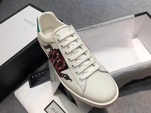 Gucci Ace Kingsnake Embroidered Web Sneakers