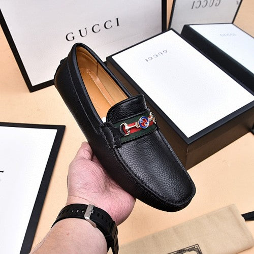 Gucci Horsebit Leather Driver Loafers