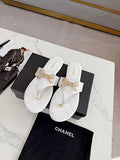 Chanel Quilted Thong Sandals