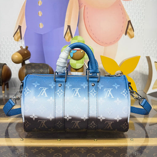 Louis Vuitton Keepall Bandoulière 25 Monogram Pigment Canvas – Blue Gradient