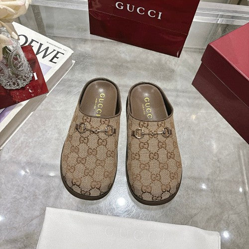 Gucci GG Canvas Horsebit Mule Loafers