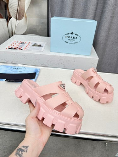 Prada Monolith Fisherman Platform Mule Sandals