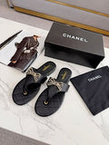 Chanel Quilted Thong Sandals