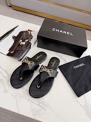 Chanel Quilted Thong Sandals