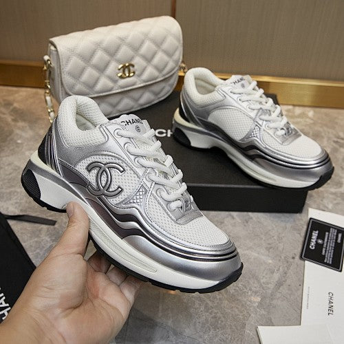 Chanel CC Logo Retro Runner Sneakers