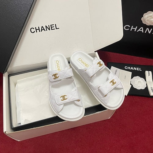 Chanel Quilted CC Dad Sandals