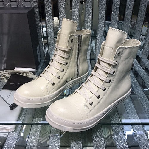 Rick Owens leather high-top sneakers