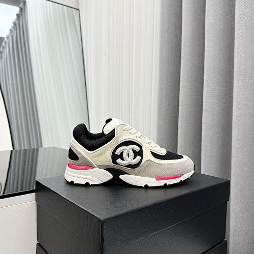 Chanel CC Mesh & Suede Chunky Runner Sneakers