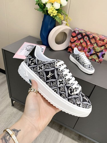 Louis Vuitton Time Out–style Monogram Jacquard Sneakers