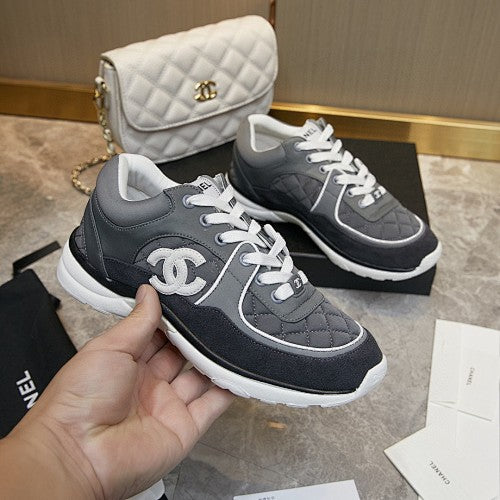 Chanel CC Quilted Low-Top Runner Sneakers