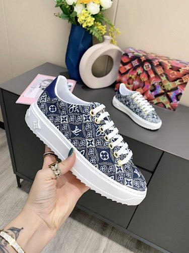 Louis Vuitton Time Out Monogram Denim Sneakers