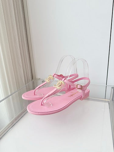 Chanel CC Thong Slingback Sandals