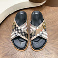 Burberry Vintage Check Criss-Cross Buckle Slide Sandals
