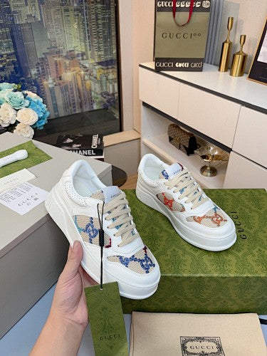 Gucci GG Multicolor Embroidered Platform Sneakers