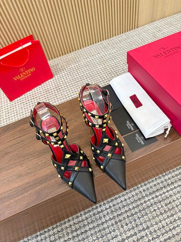 Valentino Garavani Rockstud Caged Pointed-Toe Pumps
