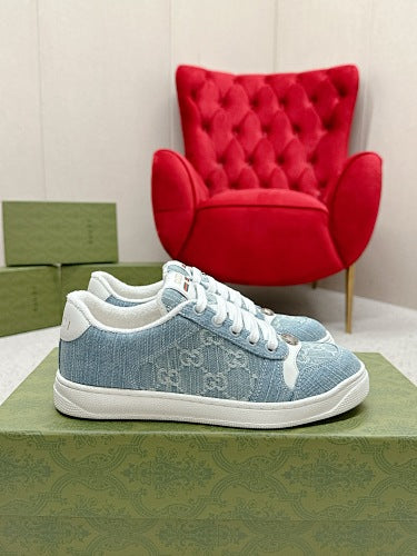 Gucci Ace GG Denim Low-Top Sneakers