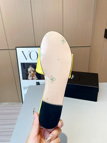 Saint Laurent YSL Cassandre Logo slide sandals