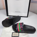 Gucci GG Supreme Logo Web Pool Slides