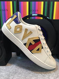 Gucci Ace “Loved” Embroidered Web Sneakers