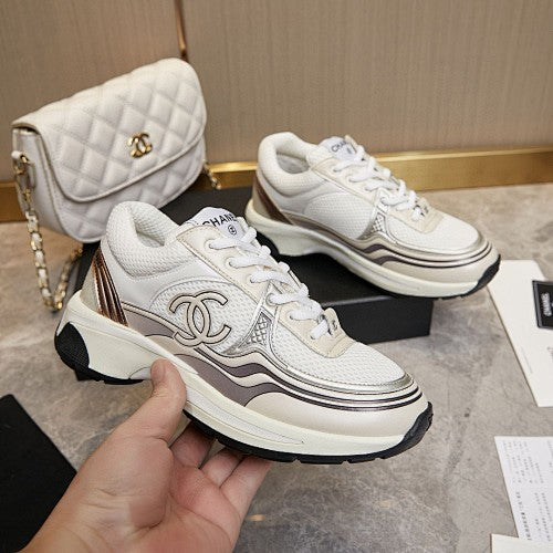 Chanel CC Logo Retro Runner Sneakers