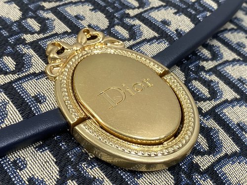 Dior 30 Montaigne Small Bag in Blue Dior Oblique Jacquard