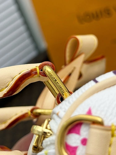 Louis Vuitton × Takashi Murakami Nano Speedy White Monogram Multicolore Canvas