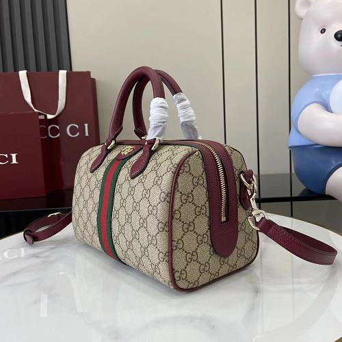 Gucci Ophidia GG Supreme Medium Boston / Top Handle Bag
