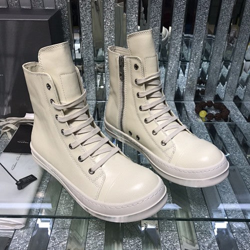 Rick Owens leather high-top sneakers