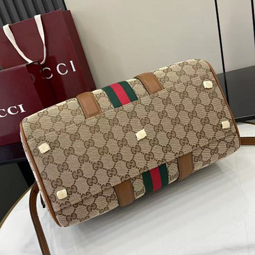 Gucci GG Canvas Web Boston Bag / Top Handle Bag