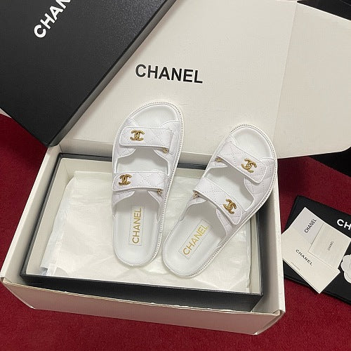 Chanel Quilted CC Dad Sandals