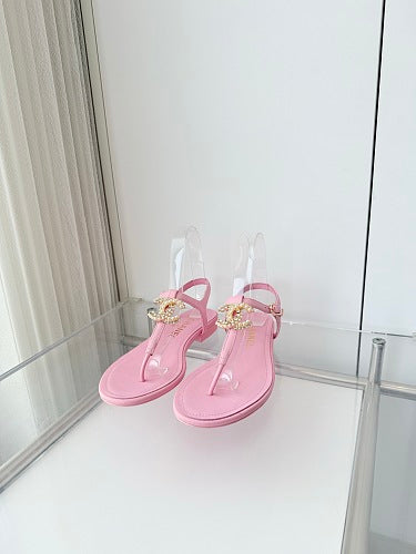 Chanel CC Thong Slingback Sandals