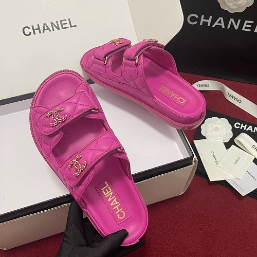 Chanel Quilted CC Dad Sandals