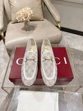Gucci Horsebit GG Crystal Loafers