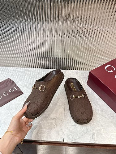 Gucci GG Monogram Horsebit Mule Clogs