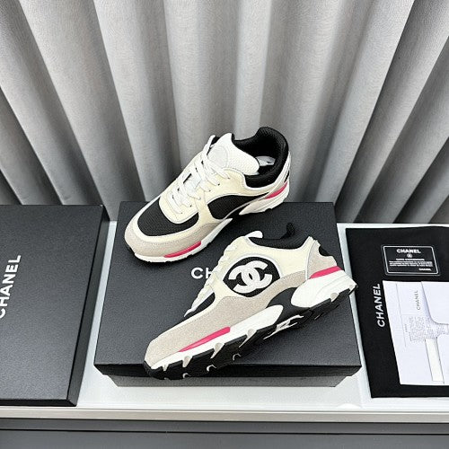 Chanel CC Mesh & Suede Chunky Runner Sneakers
