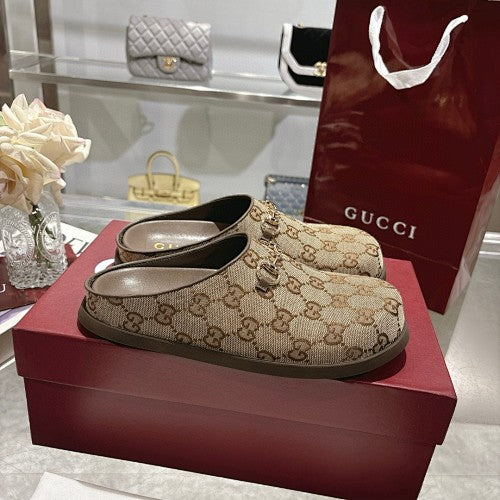Gucci GG Canvas Horsebit Mule Loafers